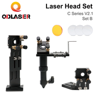 Ensemble de têtes laser CO2 série C avec lentilles de mise au point ZnSe (Dia.18mm FL38.1 et Dia.20 FL50.8/63.5/101.6mm), miroir Dia.25mm