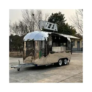 Camion di cibo Mobile Airstream di piccole dimensioni Mini Food Truck realizzato in acciaio inossidabile per il treno o la vendita negli stati uniti