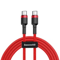 Kabel Data Baseus Cafule Type-C PD2.0 60W Pengisian Cepat untuk Ponsel & Power Bank (1m/2m)