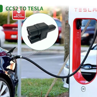 Adaptateur de chargeur EV DC CCS2 Type 2 vers prise EV Tesla Niveau 2 Compatible 1000V DC/240V AC