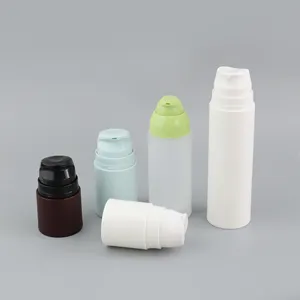 30ml 50ml 100ml 5 oz plastik PP pcr buzlu havasız losyon pompa şişesi 150ml tüp geniş şeffaf mavi mat finish