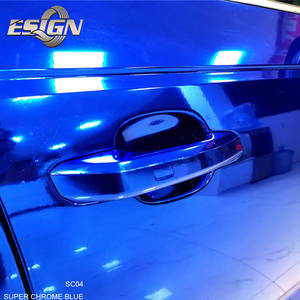 ฟิล์มหุ้มรถยนต์ PVC สีฟ้าโครเมียมเปลี่ยนสีได้ สติ๊กเกอร์ไวนิลตกแต่งรถยนต์แบบกำหนดเอง - Product Image 4