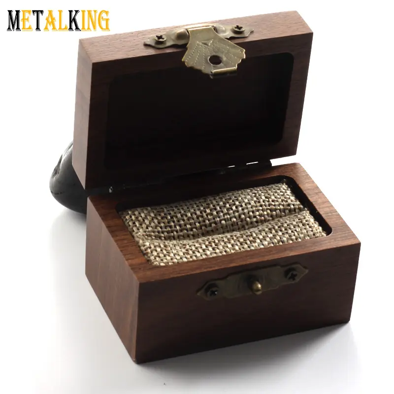 ウォールナット木製高品質無垢材リングボックス、ナチュラルブラックジュエリーボックストレンディな結婚式の婚約指輪ユニセックスリング50個