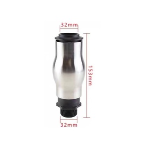 Fuente de Columna Burbujeante de 1 Pulgada con Boquilla de Acero Inoxidable, Moderna, para Jardín, Paisajismo, Montaje en Suelo, para Fiestas al Aire Libre, Acabado Metálico - Product Image 2
