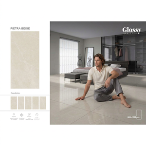 Moderno Blanco Mármol Pulido Porcelana Carreaux Sol 60x120 Mármol Cerámica Piso Azulejos Esmaltados Pisos Porcelanato Azulejos Vitrificados - Product Image 4