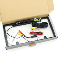 Cadre en métal US plaque d'immatriculation vue arrière caméra de recul CMOS HD LED Vision nocturne caméra de recul pour voiture