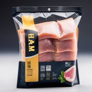 ถุงพลาสติกบรรจุอาหารแบบสูญญากาศ3ด้านซีลถุงแฮมสำหรับรมควันเนื้อปลาดองไส้กรอกพิมพ์ลายได้ตามต้องการ - Product Image 6