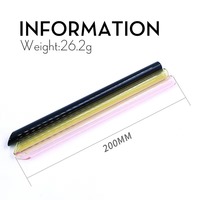 Paille en verre borosilicate réutilisable droite avec pointe biseautée inclinée, paille à boire colorée pour Bubble Tea Boba 20 cm