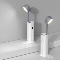 Lampe de bureau LED pliable pour maison intelligente avec gradation rapide, protection oculaire, recharge, support de téléphone et fonction lampe torche