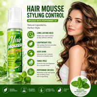 Mousse coiffante OEM&ODM sans résidus pour boucles torsadées, séchage rapide, définition des boucles, mousse brillante et saine pour cheveux bouclés