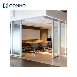 GONHO חדר בית דלת פנים משרד דלת הזזה טלסקופית דלתות הזזה מודרניות בהתאמה אישית עם מסגרת צרה ללא עקבות - Product Image 6