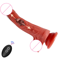 Ferngesteuerter Stoßdildo für Frauen Realistischer Penis-Vibrator Lesbisches Spielzeug Sexmaschine Silikon Großer Penis Weibliche Masturbation