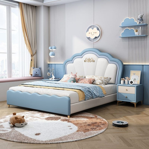 Meubles <span class=keywords><strong>pour</strong></span> enfants <span class=keywords><strong>Lit</strong></span> <span class=keywords><strong>pour</strong></span> enfants <span class=keywords><strong>Lit</strong></span> de princesse rose mignon <span class=keywords><strong>Lit</strong></span> <span class=keywords><strong>pour</strong></span> enfants en cuir souple moderne <span class=keywords><strong>pour</strong></span> filles Meubles de chambre à coucher - Product Image 3