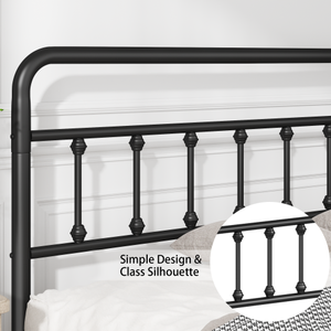 Modern <b>Adjustable</b> Convertible Full Size Metal <b>Bed</b> Frame with Headboard Soft <b>Bed</b> Design Structurally Stable Under <b>Bed</b> Storage - Product Image 5