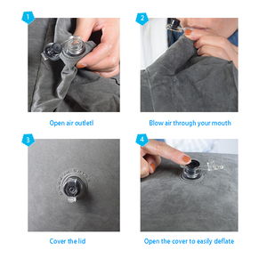 Có thể điều chỉnh 3-hai lớp Chiều cao <span class=keywords><strong>Inflatable</strong></span> Du Lịch Chân phần còn lại máy bay Giường đệm cho trẻ em chức năng gối & định vị - Product Image 4