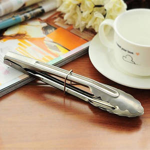 Pinces à pain en acier inoxydable de 9 pouces, pinces à barbecue, outil de cuisson multifonctionnel pour la cuisine, la maison et les buffets. - Product Image 3