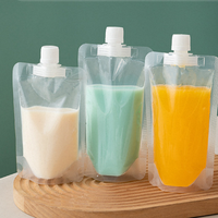 Pochette transparente à bec verseur 30-300 ml pour emballage de liquides (sauce, café, sirop, miel, boisson)