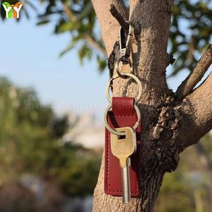 7 Colors Pu Leather Light Keychain Personalised Embossed Text Durable High Quality Mens <b>Gift</b> - Product Image 3