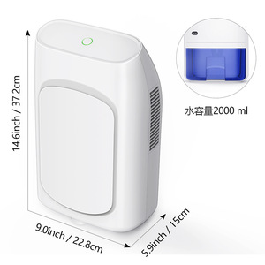 Mini Deshumidificador con Tanque de Agua de 2L, Control por Aplicación, Humidistato Automático, para Uso Doméstico en Espacios de 10-20 m² - Product Image 4