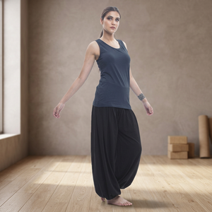 Customize Yoga Vest <b>Top</b> With <b>Racer</b> <b>Back</b> in Blue Color Perfect for Sports or Casual Wear for Adults Females at Cheap Rate - Product Image 2