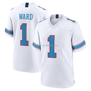 Vente en gros de maillots de football américain brodés Tampa <span class=keywords><strong>Bay</strong></span> Buccaneers # 1 Cameron Ward # 98 Jeffery Simmons # Uniforme de football 17 Dike - Product Image 4