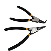 Version améliorée 2PCS 90 °   Pince à circlips à bec courbé, extracteur de circlips intérieur/extérieur, poignée antidérapante pour espaces étroits et trous profonds