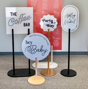 Base de Exhibición de Madera Pulida Ecológica <span class=keywords><strong>para</strong></span> Carteles, Menús y Pizarras Publicitarias - Product Image 5