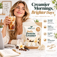 Mélange de café protéiné en marque blanche, sans sucre, à base de protéines de lactosérum, café glacé instantané en poudre pour l'énergie et la concentration en fitness