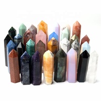 Großhandel klare Quarz Obelisken Amethyst Rosenquarz Calcit Tigerauge Fluorit Kristall türme