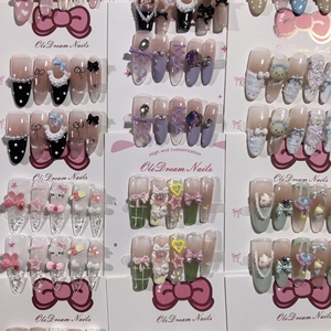 <span class=keywords><strong>Faux</strong></span> ongles papillon faits main à presser – Sensation haut de gamme, nouveau style, finition crémeuse, douce, flatteuse et éclaircissante pour un nail art parfait - Product Image 3