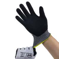 Guantes de Trabajo Resistentes a Cortes Certificados ANSI A6, Ligeros, Recubiertos de Nitrilo con Agarre Antideslizante para Fabricación de Metales