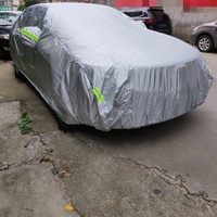 Housse de voiture extérieure imperméable 4 saisons avec protection UV, anti-rayures, fermeture éclair sur la porte pour automobiles