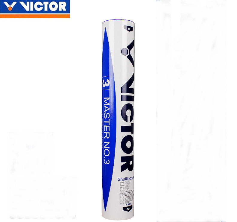 Victor Master No.3 Goose Feather Badminton Shuttlecock Set