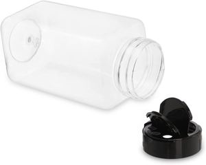Envase de Plástico Transparente PET Cilíndrico para Condimento de Sal Marina de Grado Alimenticio, Tapa Roscada Negra con Diseño de Mariposa, 350 ml, Logotipo Personalizado - Product Image 4