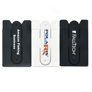 Porte-cartes de téléphone portable en silicone de haute qualité, écologique, économique, avec support adhésif - Product Image 1
