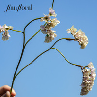 Fian Floral Handgemaakte Kunststof Witte Limonium Kunstbloemen voor Bruiloft- en Kerstboeketten - Realistisch en Langdurig