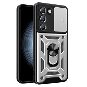 Funda Antigolpes para <span class=keywords><strong>vivo</strong></span> Y18 Y18e Y38 Y36 Y36i Y100 V30 <span class=keywords><strong>Y55</strong></span> Y51 Y35 Y17 Y17S Y16 con Protección de Lente de Cámara Deslizante y Soporte Trasero - Product Image 1