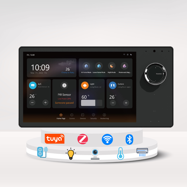 TUYA 8'' US Smart Home Control Panel with Tuya Zigbee Wifi Smart Home Automation System for Tuya Smart Light Switch Camera Lock