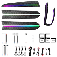 Kit d'éclairage d'ambiance dynamique à LED ICarsin pour Audi Q5 2010-2017, accessoires de panneaux de porte en bois et carbone pour l'amélioration de l'intérieur de la voiture