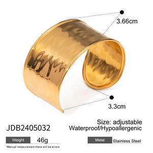 Summer Sea 316L Stainless Steel 14k 18k Pvd Gold Plated Women's Fashion <b>Bracelet</b> & <b>Bangles</b> Fashion Cuff <b>Bracelets</b> for Women - Product Image 6