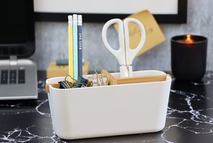 Boîte de rangement cosmétique rectangulaire en <span class=keywords><strong>plastique</strong></span>, porte-pinceaux de maquillage, organisateur, écologique, sans <span class=keywords><strong>plastique</strong></span>, pour les accessoires de beauté des femmes - Product Image 2