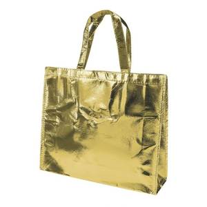 Sac de courses doré brillant, grand sac fourre-tout réutilisable pour les courses et l'usage quotidien - Product Image 1