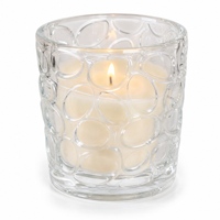 Photophores en verre transparent gaufré à motifs variés, en verre épais, pour bougies chauffe-plat et votives, pour la décoration de table de mariage