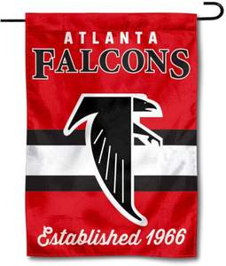 Nouveau drapeau de jardin imprimé numériquement double face 100% polyester des Falcons d'Atlanta - Product Image 4
