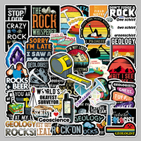 50 Pegatinas Personalizadas Impermeables para Exteriores, con Diseño de Geología, para Decorar Cuadernos, Tazas, Cajas de Herramientas