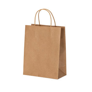 Sacs à emporter Restaurant Fast Food Grade Biodégradable Sacs à provisions à emporter personnalisés imprimés en <span class=keywords><strong>papier</strong></span> kraft brun - Product Image 5