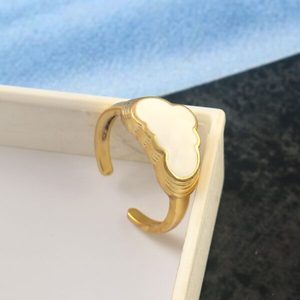 Anillo de nube de Plata de Ley 925 ajustable, joyería de boda clásica esmaltada blanca Bohemia fina para fiesta, cumpleaños, regalo de aniversario - Product Image 2
