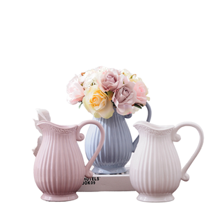 Jarrón de Porcelana Blanca Estilo Europeo, Florero Decorativo de Cerámica, Suministro al por Mayor de China, Cuatro Colores - Product Image 1