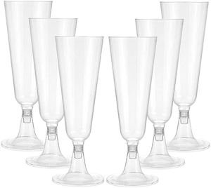 XUELI Usine 5oz 150ml PS Plastique Cristal Réutilisable PS Or Jante Flûte Vin Café pour <span class=keywords><strong>Champagne</strong></span> Tasses Boisson Premium - Product Image 1