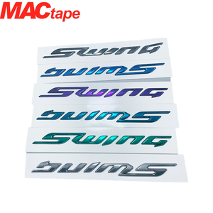 Lettres anglaises 3D en ABS durable électroplaqué, emblèmes automobiles, autocollants <span class=keywords><strong>MAC</strong></span> pour carrosserie de voiture, logo arrière, décalcomanie personnalisable - Product Image 1